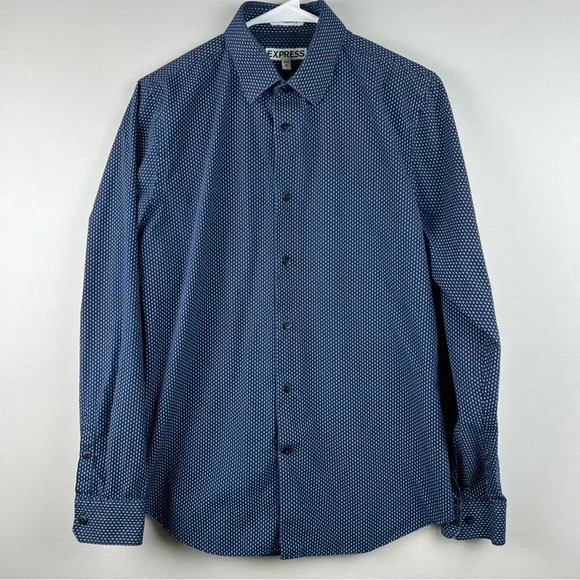 π Expressβ Medium Slim Fit Medium 15-15.5β, Navy Design - Picture 3 of 13